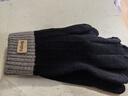 羊駝絨針織觸屏手套女士秋冬季保暖戶(hù)外防凍全指手套加絨加厚 全指---黑色 曬單實(shí)拍圖
