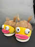 葉余棉拖鞋女冬季外穿居家卡通丑萌保暖毛毛絨防滑搞怪包頭拖鞋男冬款 頭發(fā)需自己扎丨黃色丨包頭搞怪丫頭 35-36 36/37碼(適合) 曬單實(shí)拍圖