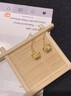 中國黃金（CHINA GOLD）浪漫玫瑰花黃金耳墜女足金花朵耳鉤耳環(huán)婦女節生日禮物送女友媽媽 玫瑰耳環(huán) 約1.15g 曬單實(shí)拍圖
