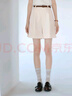 伊芙麗（eifini）蔣欣代言【經(jīng)典延續】休閑寬松A字廓形顯瘦遮胯百搭百慕大短褲女 米白 M 105-115斤 曬單實(shí)拍圖