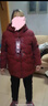 媽媽冬裝棉衣外套中老年女裝棉襖洋氣老奶奶保暖加厚羽絨棉服外套 酒紅色 8558 3XL 建議120-135斤 曬單實(shí)拍圖