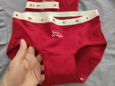貓人少女本命馬年紅色內褲女生桑蠶絲抑菌襠女孩女士中腰三角短褲底褲 曬單實(shí)拍圖
