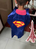 兒童英雄聯(lián)盟面具男生萬(wàn)圣節cos蜘蛛俠鋼鐵俠蝙蝠俠美國隊長(cháng)披風(fēng) 藍色超人披風(fēng)（70*70CM）+眼罩 曬單實(shí)拍圖
