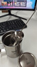 Katanium卡鈦純鈦咖啡杯戶(hù)外露營(yíng)鈦馬克杯雙層杯隔熱鈦杯防燙鈦水杯鈦水具 雙層馬克杯425ml（帶蓋） 曬單實(shí)拍圖