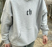CHINISM CH赤塵時(shí)尚簡(jiǎn)約logo印花連帽衛衣男休閑情侶帽衫上衣 花灰色 （偏寬松，建議拍小一碼） L 曬單實(shí)拍圖