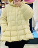 JNBY/江南布衣冬羽絨服女寬松白鴨絨連帽輕薄外套中長(cháng)款5O0C12160 748/淺豆黃 S 曬單實(shí)拍圖