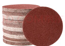 ZSCAT5寸植絨砂紙4寸氣磨機圓形背絨干磨沙紙7寸9寸墻面打磨紅砂紙片 40# 5寸【122mm】*100片 曬單實(shí)拍圖