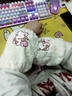 察今小兔子袖套女上班耐臟可愛(ài)防水防油冬天羽絨服保護毛絨成人防臟 白色郁金香小兔袖套 曬單實(shí)拍圖