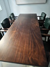 慕恭木語(yǔ)日式中古侘寂風(fēng)實(shí)木設計長(cháng)桌簡(jiǎn)約客廳餐桌洽談茶桌辦公會(huì )議桌書(shū)桌 220*90*75南美胡桃木厚度5cm 曬單實(shí)拍圖