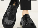 公牛世家豆豆鞋2025秋冬新款男士商務(wù)休閑皮鞋軟底一腳蹬英倫樂(lè )福鞋子男 曬單實(shí)拍圖