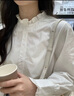 微光里襯衫女白色花邊領(lǐng)2025新款初秋氣質(zhì)襯衣文藝百搭法式小衫長(cháng)袖上衣 花邊襯衣【白色 XL】 曬單實(shí)拍圖
