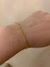夢(mèng)金園 黃金手鏈女 足金細款經(jīng)典嘴唇素鏈送女友生日新年禮物 16cm 約1.54g 曬單實(shí)拍圖