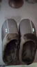 棉拖鞋男冬季中老年人室內家居鞋厚底防滑皮面防水加絨保暖拖鞋 咖啡色 44-45 【建議43-44的腳穿】 曬單實(shí)拍圖