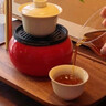 南山先生 旅行茶具戶(hù)外便攜創(chuàng  )意禮物一壺三杯中式茶具套裝葫沏快客杯 葫沏快客杯_紅色高配款 曬單實(shí)拍圖