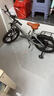 飛鴿（FG FLYING PIGEON）兒童折疊自行車(chē)兒童自行車(chē)3-6歲小孩自行車(chē)單車(chē)兒童單車(chē) 豪華銀|一體輪|減震前叉+后座 20寸【適合身高125-160cm】 曬單實(shí)拍圖