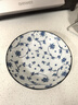 美濃燒（Mino Yaki）創(chuàng  )意餐具日式陶瓷菜盤(pán)碟子家用餃子壽司意面盤(pán)淺盤(pán)小盤(pán)子 唐草-青花【16.5CM*4.2CM】 曬單實(shí)拍圖