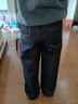左西女童加絨褲子冬2025新款保暖兒童牛仔褲冬裝彎刀褲 深牛仔色 140 曬單實(shí)拍圖