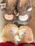 名創(chuàng  )優(yōu)品（MINISO）羊咩咩棉拖鞋女秋冬包跟家居室內厚底月子毛毛拖鞋黃色40-41 曬單實(shí)拍圖