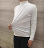 JEEP SPIRIT吉普半高領(lǐng)長(cháng)袖打底衫男士春秋緊身百搭純色彈力韓版修身中領(lǐng)上衣 白色 L (115-130斤) 曬單實(shí)拍圖