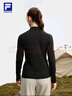 FILA 斐樂(lè )官方男子針織長(cháng)袖衫2025冬季新款時(shí)尚休閑半拉鏈基礎長(cháng)T 正黑色-BK XL 180/100A/XL 曬單實(shí)拍圖