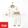 Purunderwear【全棉時(shí)代】嬰兒純棉內衣套裝秋冬四季款男寶寶打底秋衣秋褲女童 森林小熊【7199】 110 曬單實(shí)拍圖