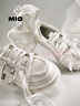 MIO何炅同款|米奧運動(dòng)鞋男圓頭厚底溶解鞋增高潮流情侶休閑板鞋女 米白色  5.5cm/何炅同款 36 (230mm) 曬單實(shí)拍圖