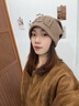 凝岸帽子女秋冬季2025新款百搭堆堆帽加厚保暖針織毛線(xiàn)帽冷帽月子帽 曬單實(shí)拍圖