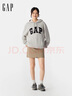 GAP男女裝春季款貼布繡logo連帽衫衛衣經(jīng)典上衣美版 灰色 868453 M 美碼 L亞洲碼180/96A 曬單實(shí)拍圖