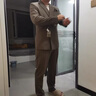 皮爾卡丹（pierre cardin）高級感雙排扣西服套裝男新郎結婚商務(wù)休閑春秋季新款正裝西裝上衣 棕色（西服+西褲+馬甲）送領(lǐng)帶 XL (適合126-140斤) 曬單實(shí)拍圖