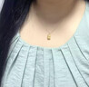 中國黃金（CHINA GOLD）黃金抱抱貓吊墜男女款足金百搭項鏈首飾圣誕節生日禮物送女友老婆 抱抱貓吊墜【配S925銀鏈】約1g 曬單實(shí)拍圖