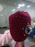 察今老年人帽子女款2025新款中老年媽媽帽冬季老太保暖加絨毛線(xiàn)奶奶帽 A款五鉆【酒紅色】加絨加厚 曬單實(shí)拍圖