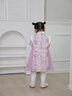 班喜迪女童連衣裙冬裝新中式寶寶公主裙周歲禮服秋冬裙子過(guò)年兒童旗袍裙 粉色 100 曬單實(shí)拍圖