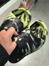 卡爾美（KELME）拖鞋男夏季外穿戶(hù)外健身運動(dòng)拖鞋大爪子3.0沙灘厚底情侶時(shí)尚涼拖 黑綠 42 曬單實(shí)拍圖