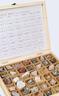 舜江 礦物巖石礦石標本 精裝木盒 地理科學(xué)教具 42種木盒礦物巖石標本+放大鏡 曬單實(shí)拍圖