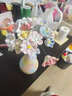 景德鎮手工彩虹釉陶瓷花瓶 馬卡龍色系繽紛花簇客廳書(shū)房百搭裝飾 彩虹釉花瓶+32朵陶瓷花 曬單實(shí)拍圖