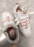 斯凱奇（Skechers）秋季女休閑運動(dòng)鞋厚底增高緩震皮質(zhì)撞色板鞋185320 白色/粉色/薄荷綠/WPMT 39.5 曬單實(shí)拍圖