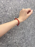 中國黃金（CHINA GOLD）轉運珠紅瑪瑙手串女天然水晶手鏈情人節新年禮物送女友老婆生日 本命年紅瑪瑙手串-6n 曬單實(shí)拍圖