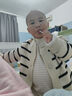 拉夏貝爾女童條紋針織開(kāi)衫2026新款兒童洋氣毛衣男寶寶秋冬厚外套 米色 105 建議身高91-105cm 曬單實(shí)拍圖
