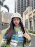 爾山集仿兔毛針織毛線(xiàn)帽子女秋冬季貝雷帽鴨舌冬天加厚保暖護耳韓版百搭 米白色（可調節） 均碼 曬單實(shí)拍圖