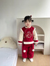 班喜迪兒童漢服套裝冬裝新款女寶寶周歲禮服男童秋冬季國風(fēng)唐裝拜年衣服 紅色 90 曬單實(shí)拍圖