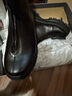 愛(ài)步（ECCO）靴子女 黑色厚底增高中筒套筒牛皮女靴 蹤跡220743 黑色22074301001 37 曬單實(shí)拍圖