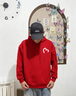 NASA STONE聯(lián)名紅色衛衣男女2025新款秋冬寬松帶兜連帽上衣青少年加絨外套潮 紅色春秋款【款一】 L 成人尺碼推薦【120-140斤】 曬單實(shí)拍圖
