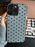 PopSockets【喫茶屋·手機殼】泡泡騷棋盤(pán)方格手機保護防摔蘋(píng)果17Pro波點(diǎn)手機保護套磁吸生態(tài)彩色格紋手機殼 灰黑波點(diǎn) iPhone 14 Pro Max 曬單實(shí)拍圖