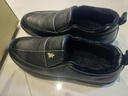 稻草人保暖加棉商務(wù)休閑皮鞋男士正裝鞋德比鞋婚鞋懶人套腳 黑色加絨 40 曬單實(shí)拍圖