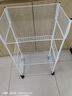 無(wú)不為辦公室文件架落地可移動(dòng)資料檔案整理家用鐵藝簡(jiǎn)約書(shū)本收納小推車(chē) 白色三層大號 曬單實(shí)拍圖