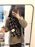 目丸圍巾女秋冬新款格子韓系加厚英倫風(fēng)女士圍巾披肩高級感保暖圍脖女 曬單實(shí)拍圖