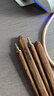 原始人戶(hù)外露營(yíng)野餐野營(yíng)餐具多功能野外野炊便攜筷子廚具碗筷 雙人[雞翅木]折疊筷(含皮套) 曬單實(shí)拍圖