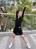 企魅(QVEi)拉丁舞服裝女童2025新款高級流蘇裙少兒舞蹈演出練功服套裝 黑色（套裝） 140 （建議身高125-135cm 55斤以下） 曬單實(shí)拍圖