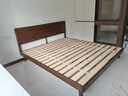 林氏家居全實(shí)木床1米5主臥大床臥室雙人床齊邊床排骨架床在野系列RQ5A 【珍貴楸木】大板直拼床 1.5x2米 曬單實(shí)拍圖