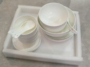 華光國瓷  純白骨瓷餐具碗盤(pán)碟套裝  無(wú)鉛鎘健康餐具整套  喬遷婚慶禮 純白骨瓷禮盒裝 20頭 曬單實(shí)拍圖